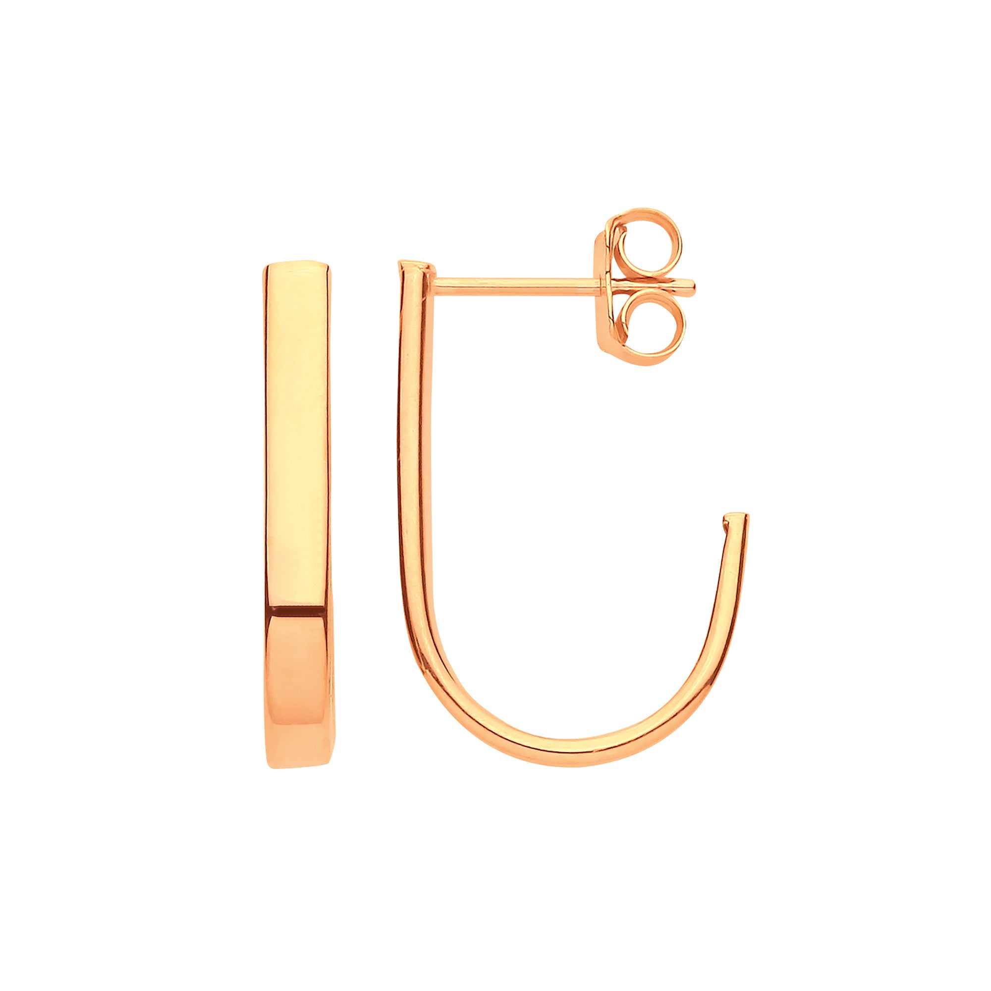 Rose Gold Plated Hoop Earrings